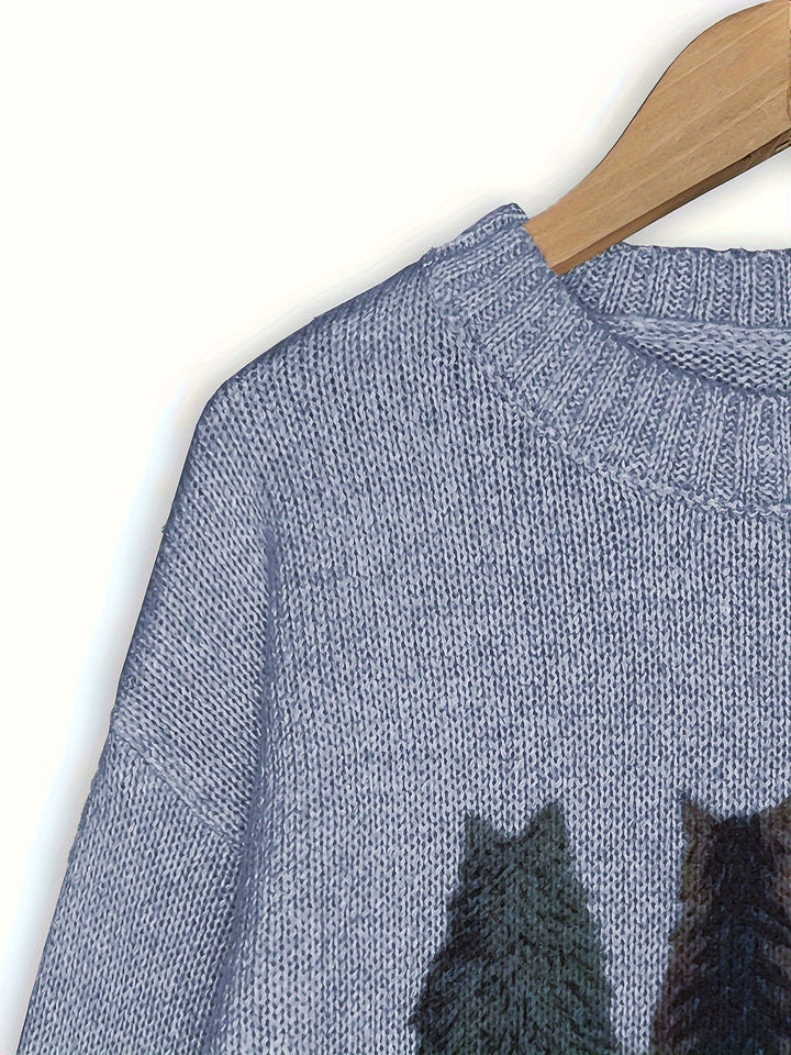 Tamara | Cozy Kat-Print Sweater