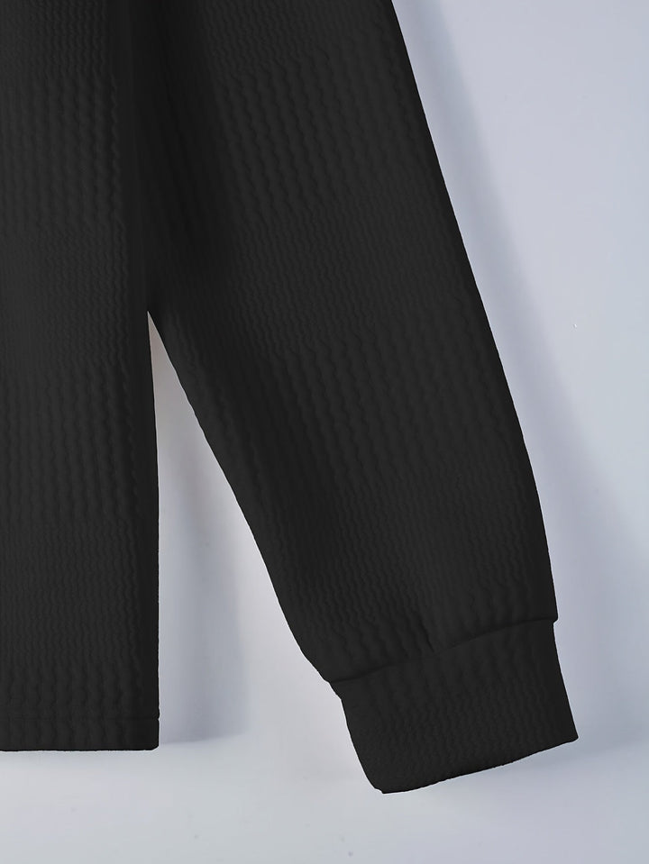 Fletcher | Tekstureret Langærmet Polo Shirt