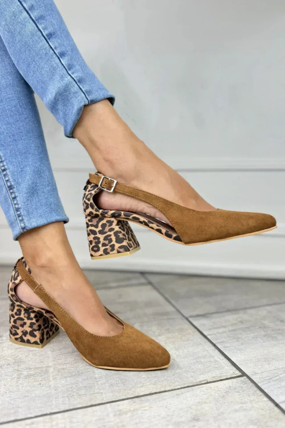 Darlene | Stilfulde Slingback Leopard Print Hæle