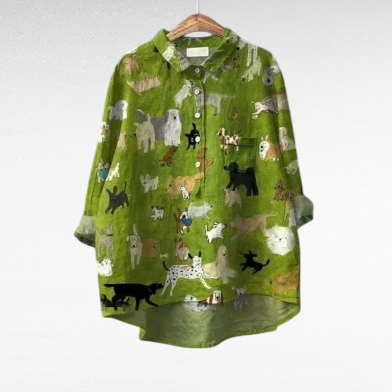 Rochelle | Moderne Dyreprint Bluse