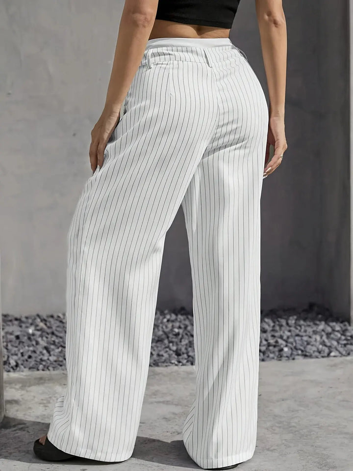 Grace | Casual Stribet Bred Bukser