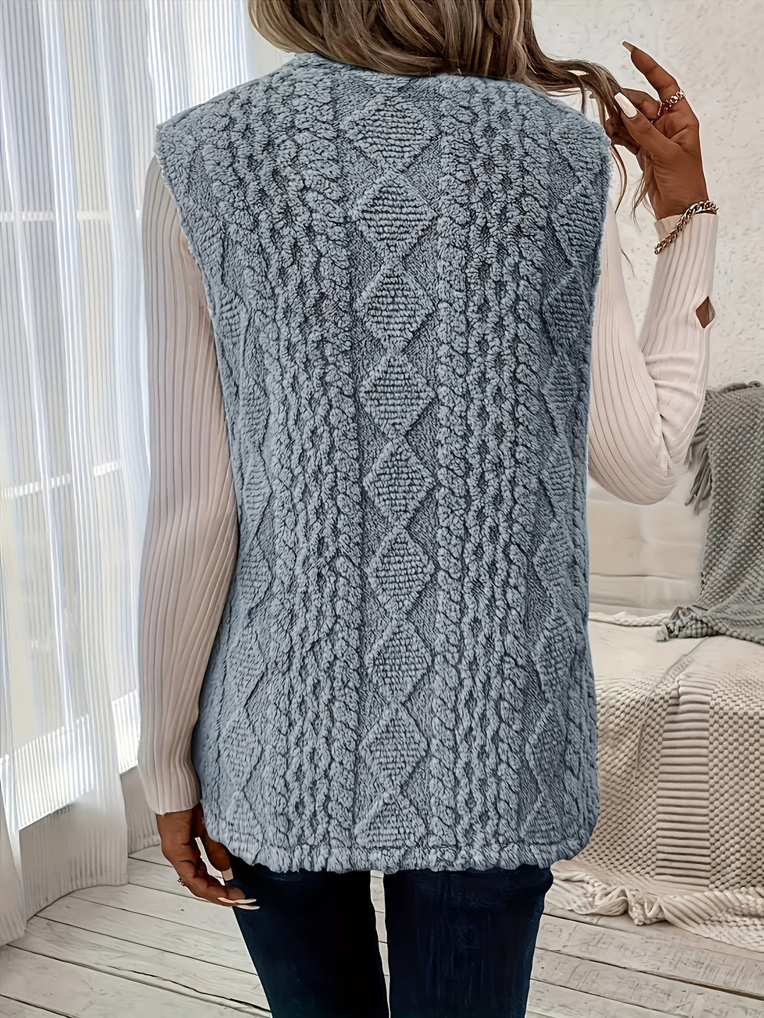 Brenna | Cozy Textured Sleeveless Vest