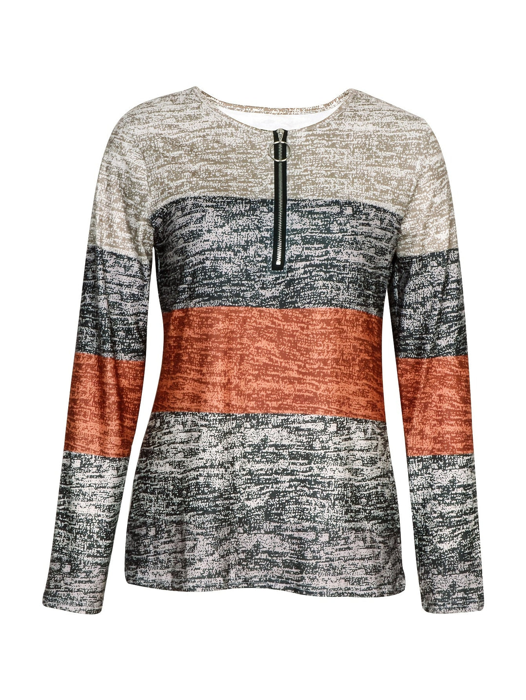 Ophelia | Farveblok Kvart-Zip Top
