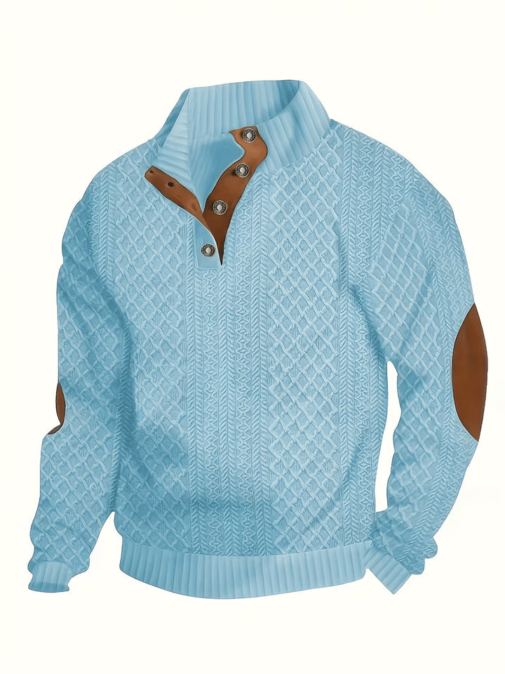 Ronan | Ståkrave Knap Henley Sweater