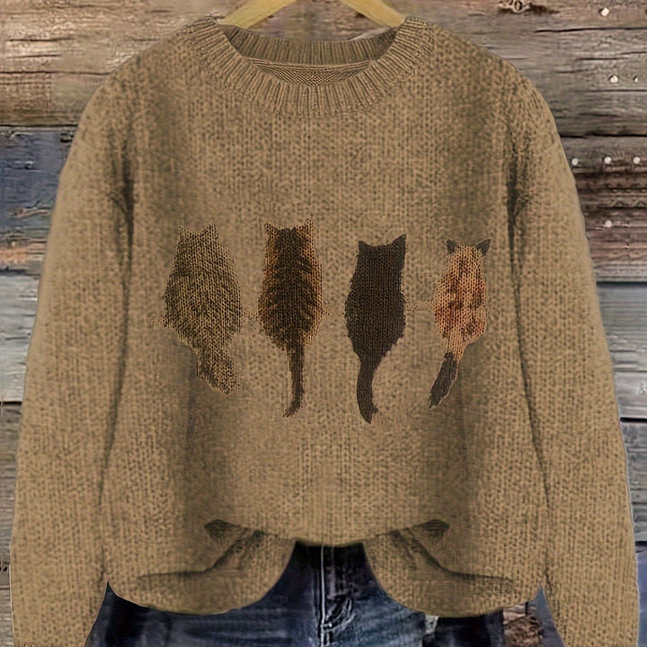 Tamara | Cozy Kat-Print Sweater