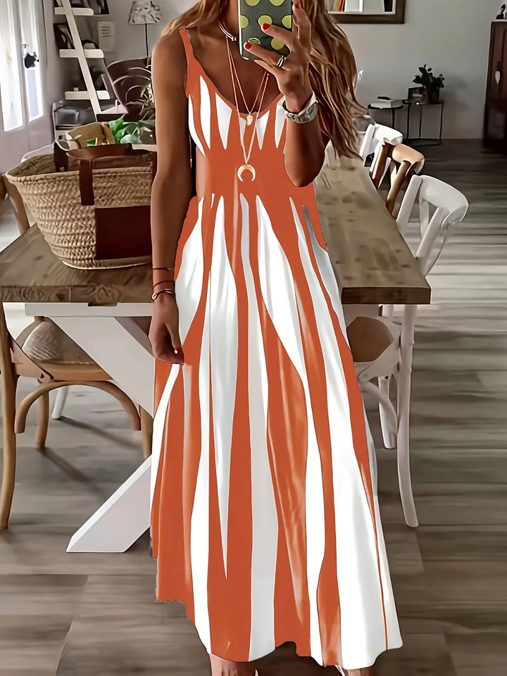 Nadine | Flowing V-Hals Maxi Kjole