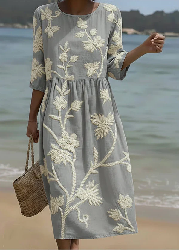 Sydney | Elegant Retro Blomstret Kjole