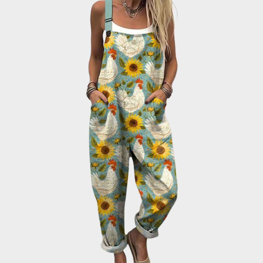 Leticia | Stilfuld Floral og Dyre Kunst Jumpsuit