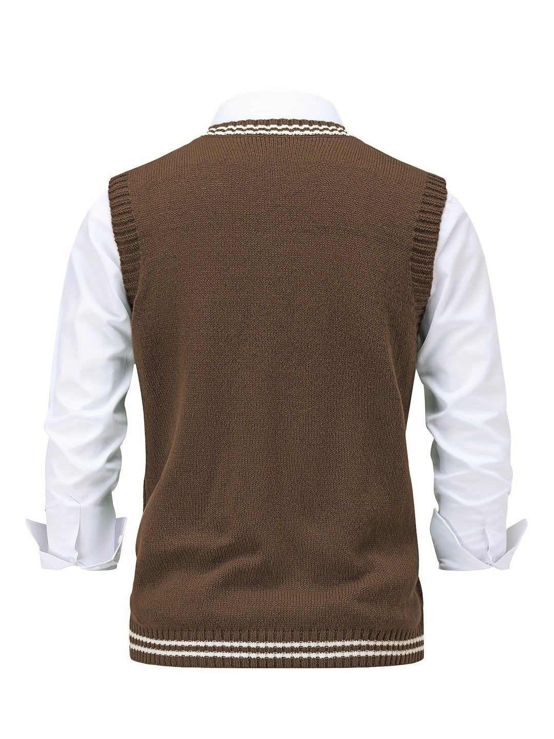 Gideon | Kabelstrikket V-hals Sweater Vest