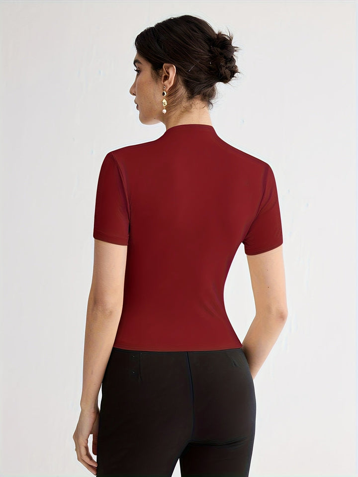 Sienna | Mock Neck Kortærmet Top