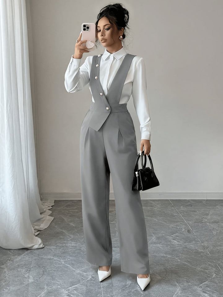 Coralie | Skræddersyet Jumpsuit med Bred Ben