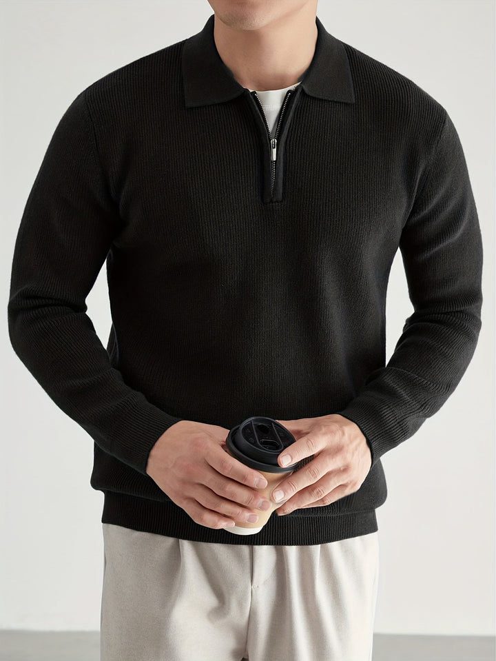 Donovan | Raffineret Quarter-Zip Polo Sweater