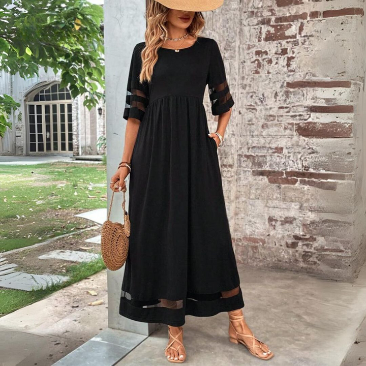 Aubrey | Elegant Tummy-Smoothing Midi Kjole