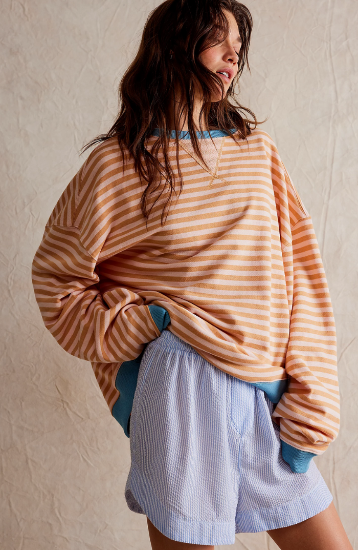 Paula | Stribet Rundhalset Pullover
