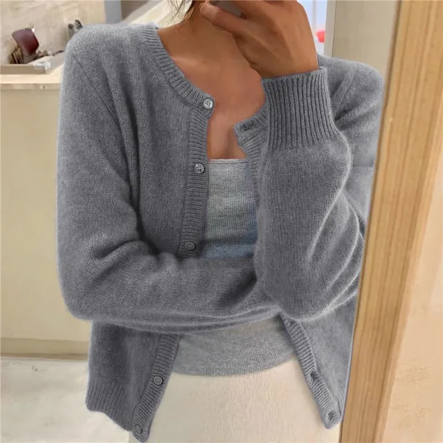 Delphina | Blød Knap-Front Cardigan