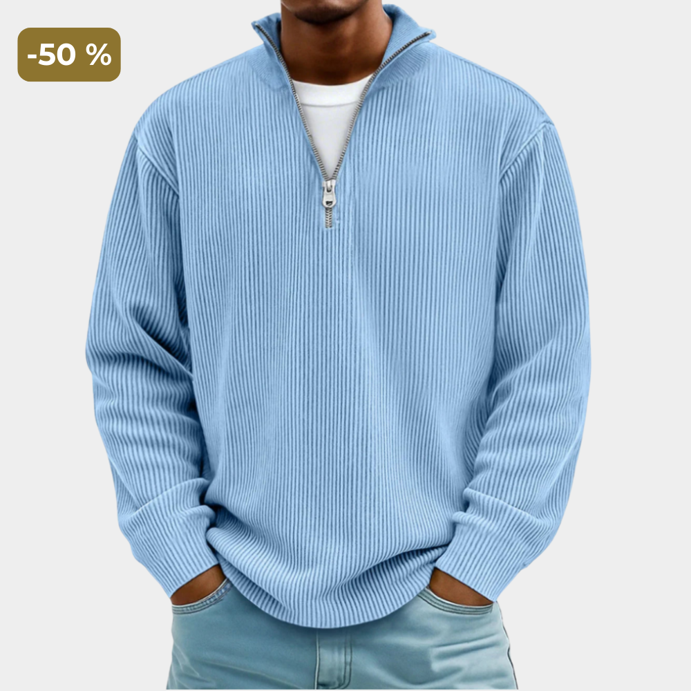 Chase | Stilfuld Lynlås Høj Hals Sweater