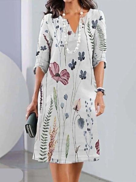 Margot | Floral Lagdelt Tunika Kjole