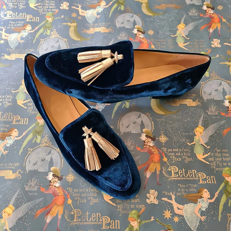 Faye | Klassisk Midnat Elegance Tassel Loafers