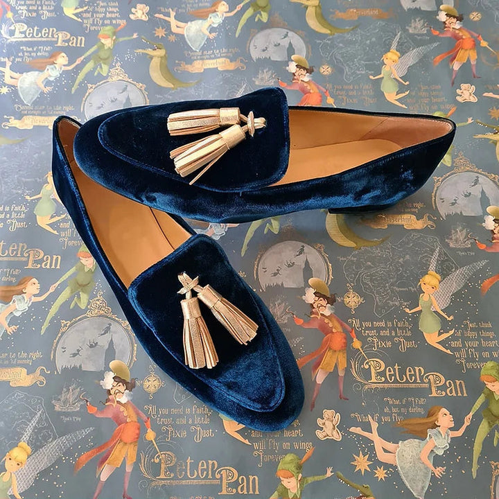 Faye | Klassisk Midnat Elegance Tassel Loafers