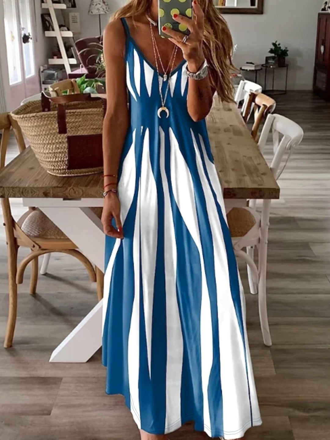 Nadine | Flowing V-Hals Maxi Kjole