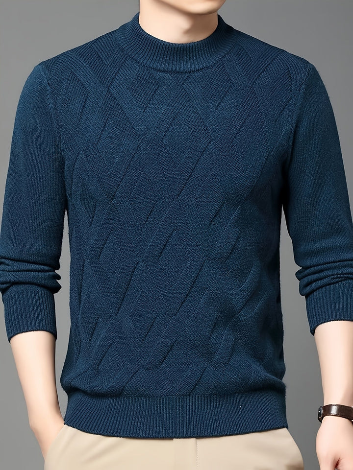 Ellis | Tekstureret Mock-Neck Sweater