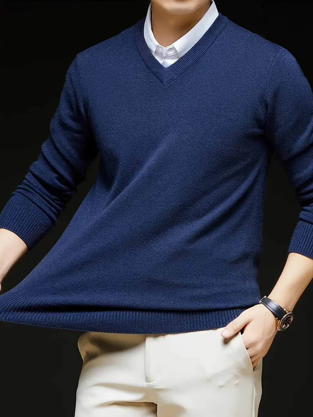 Hugh | Raffineret V-Hals Sweater