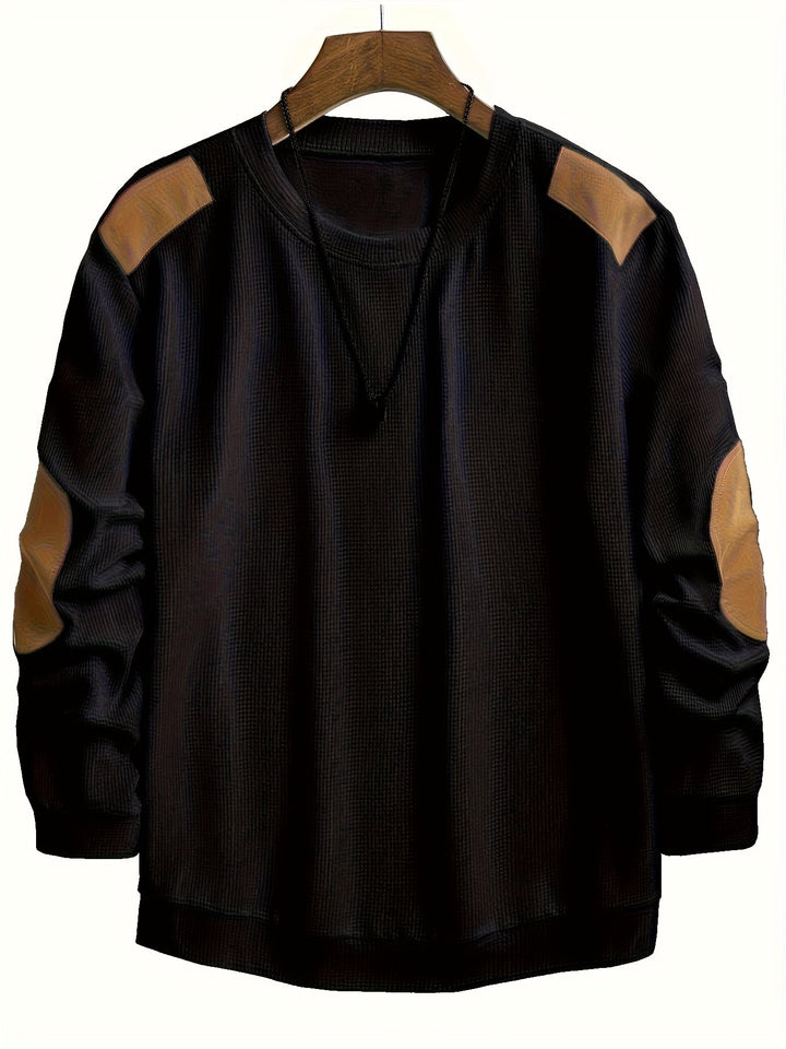 Aaron | Tekstureret Elbow-Patch Pullover