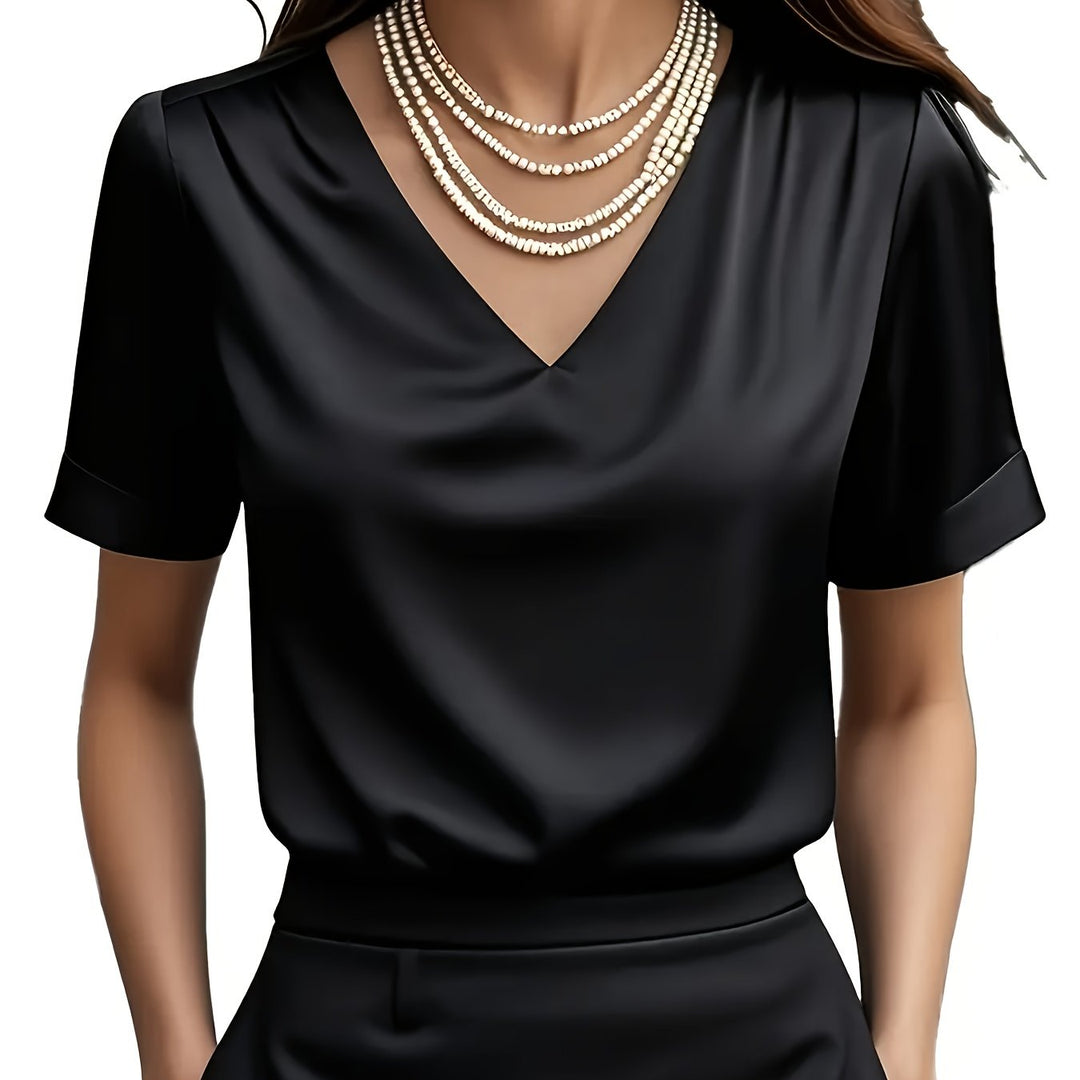 Estelle | Draperet V-Hals Bluse