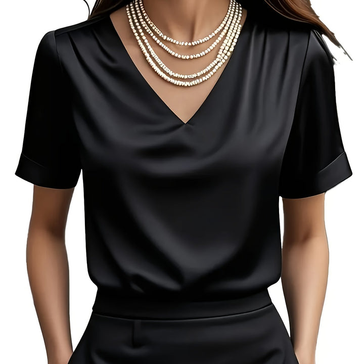 Estelle | Draperet V-Hals Bluse