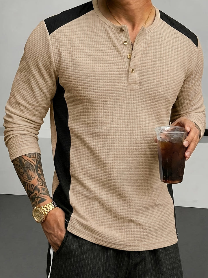 Curtis | Tekstureret Langærmet Henley
