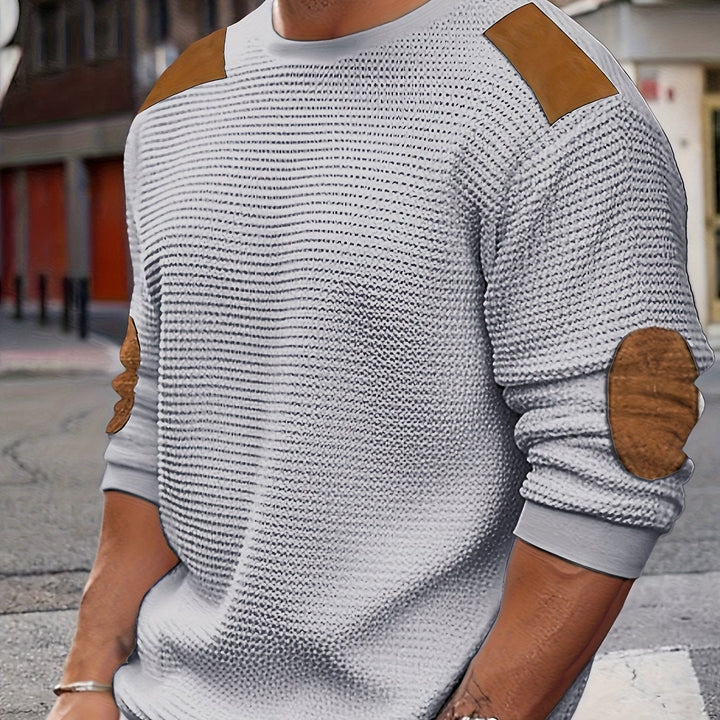 Aaron | Tekstureret Elbow-Patch Pullover