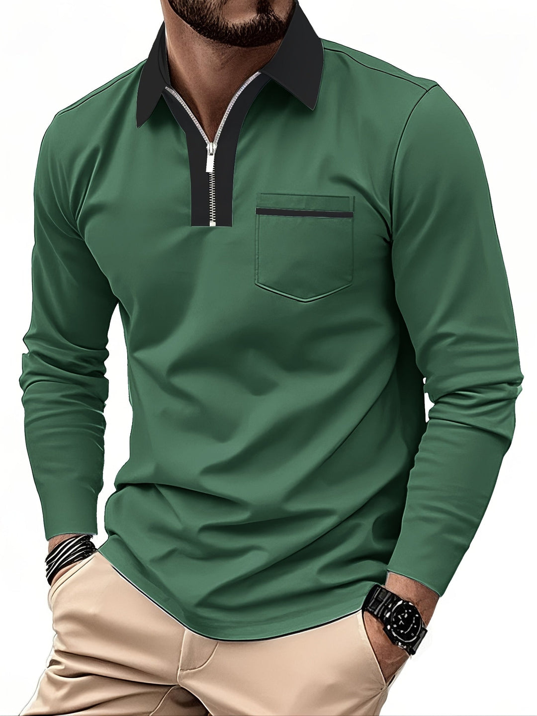Curtis | Raffineret Zip-Krave Polo Shirt
