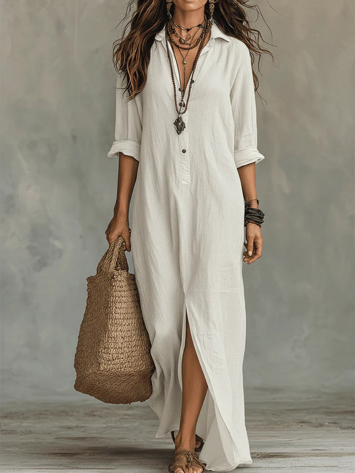 Shirley | Elegant Silhuet Flatterende Maxi Kjole