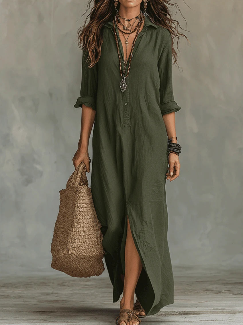 Shirley | Elegant Silhuet Flatterende Maxi Kjole