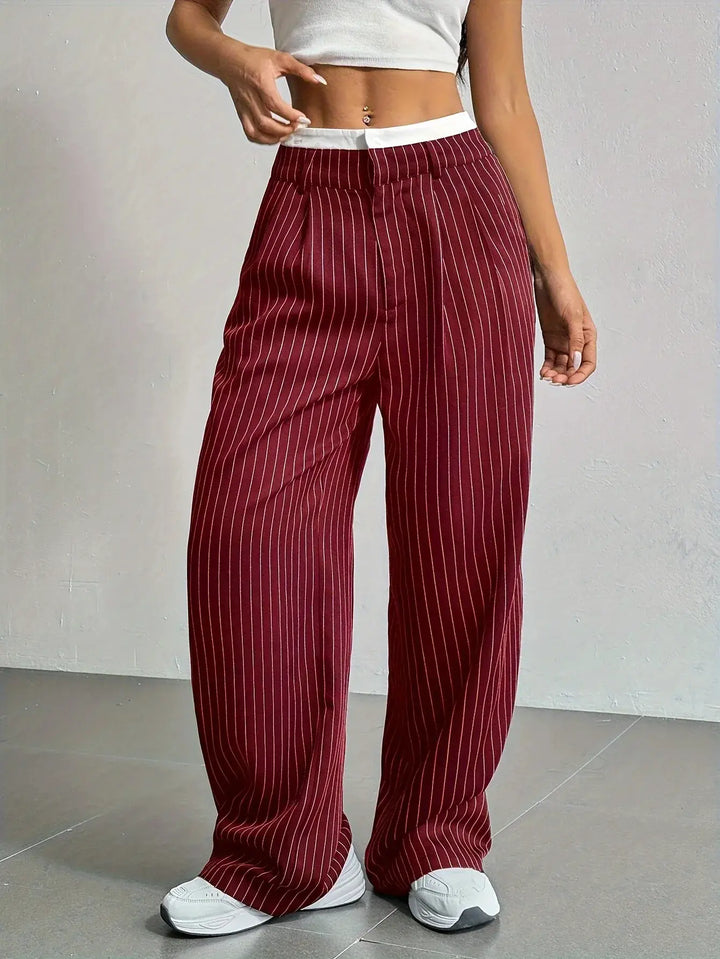 Grace | Casual Stribet Bred Bukser