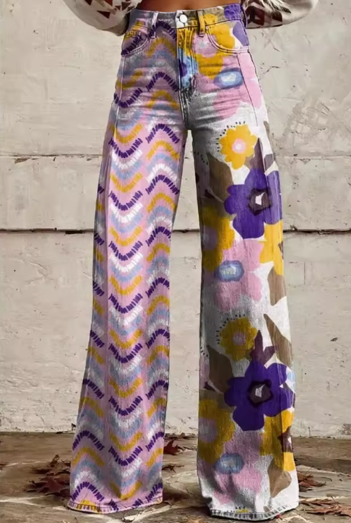Isadora | Stilfulde Multicolor Boho Blomsterbukser