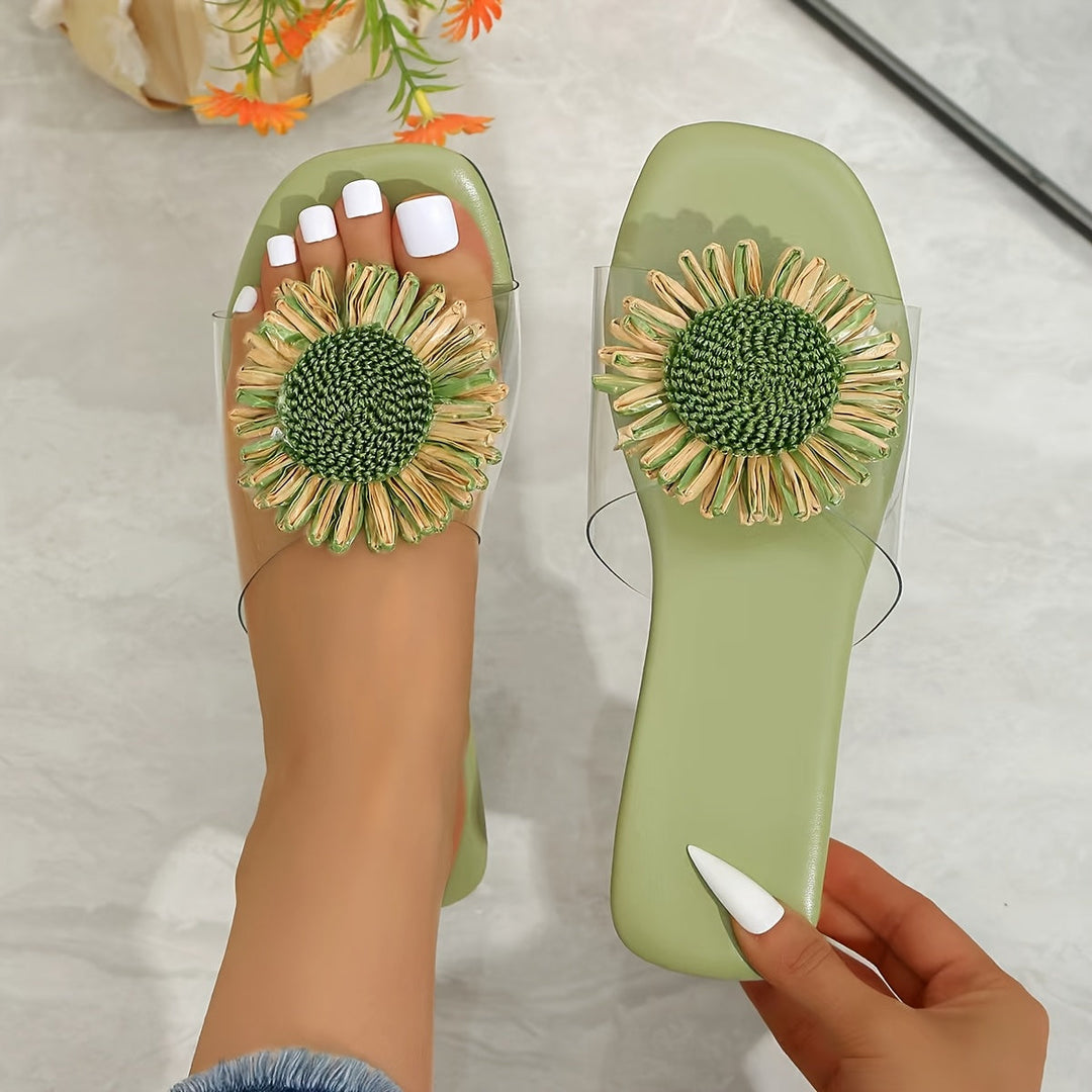 Elise | Blomster Square-Toe Sandaler