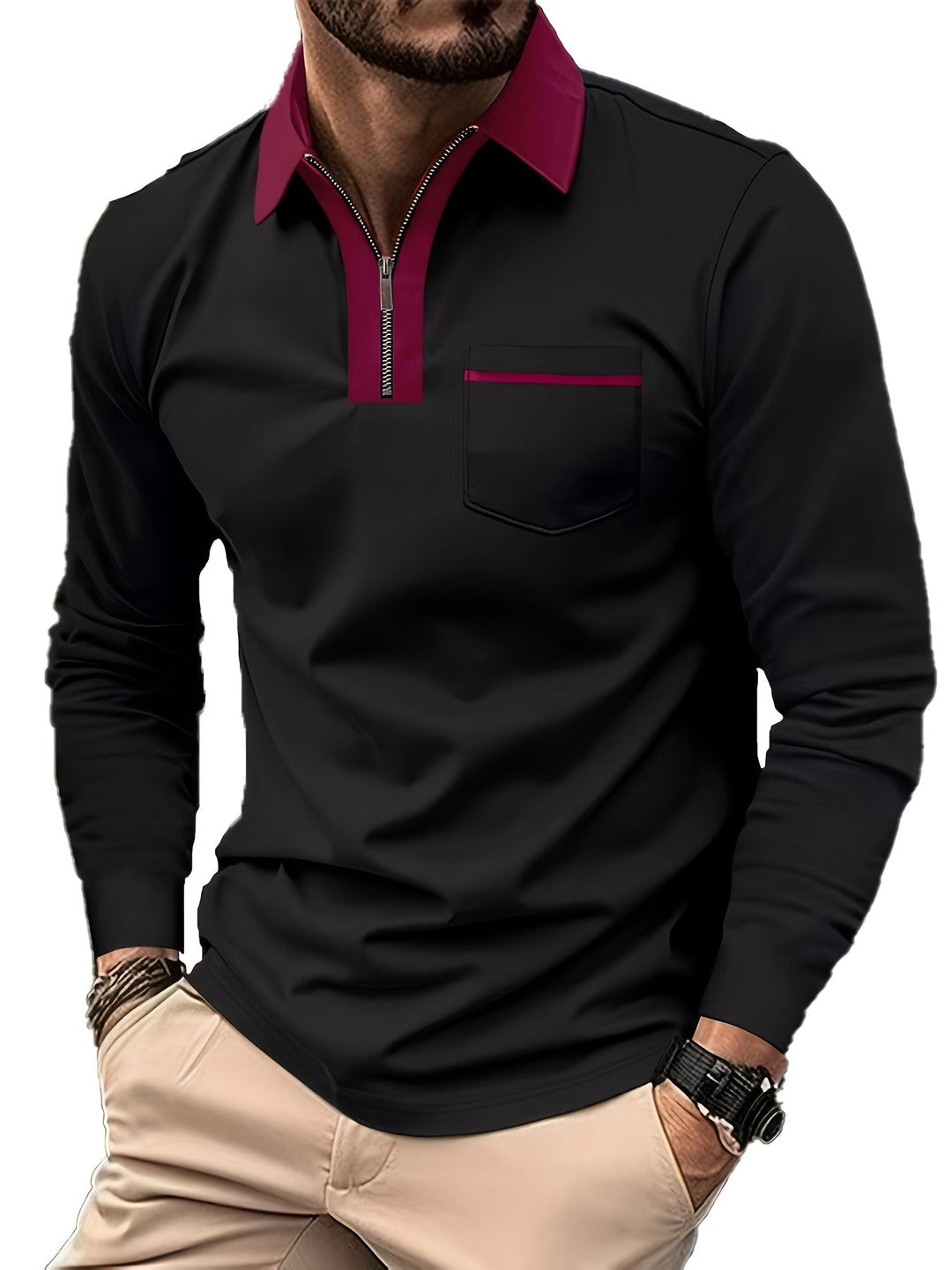Curtis | Raffineret Zip-Krave Polo Shirt