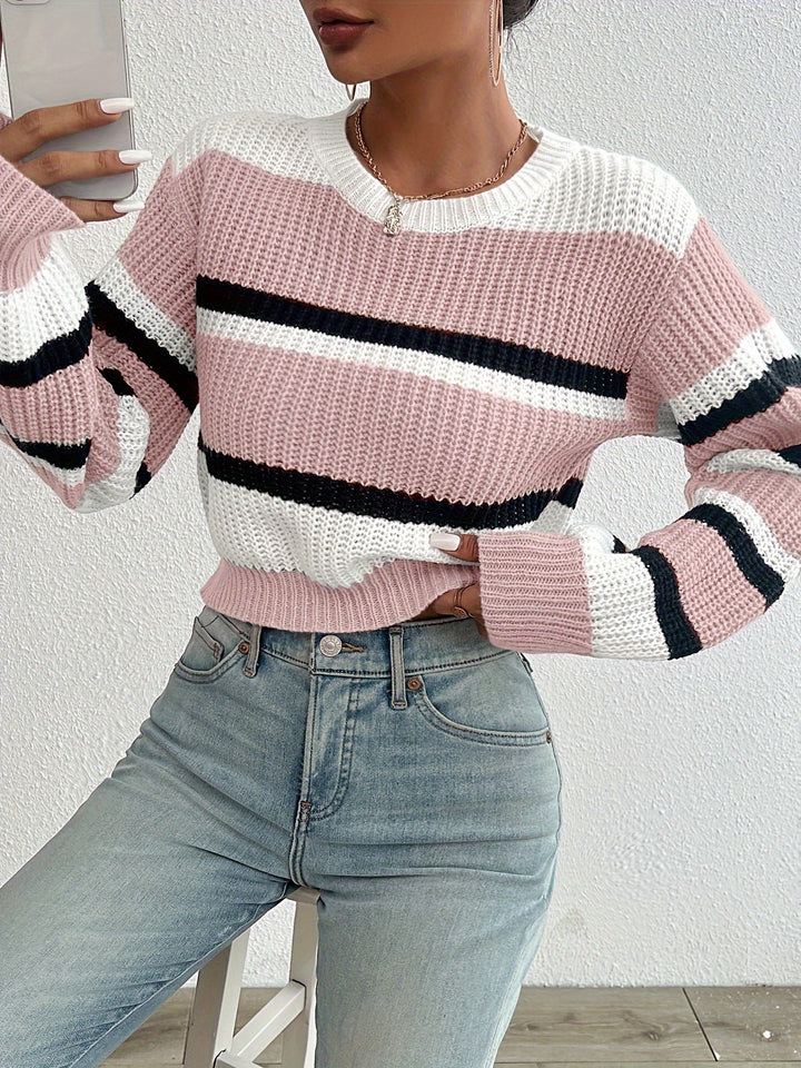 Wren | Farveblok Stribet Sweater