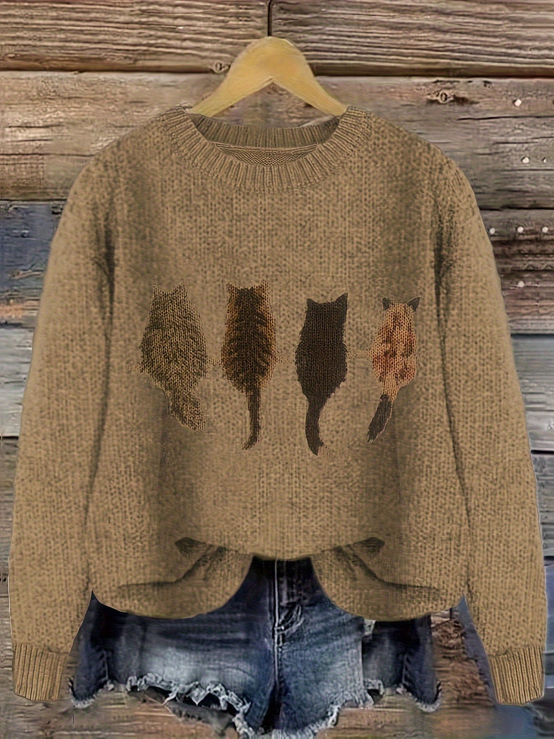 Tamara | Cozy Kat-Print Sweater