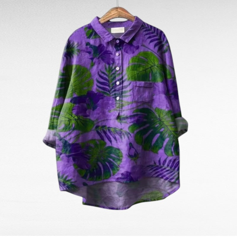 Candace | Stilfuld Retro Langærmet Bluse