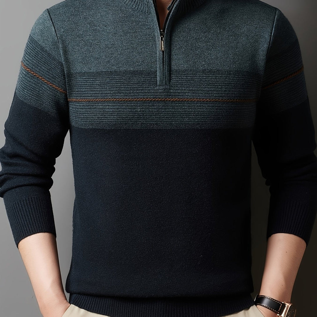 Lucas | Quarter-Zip Striktrøje