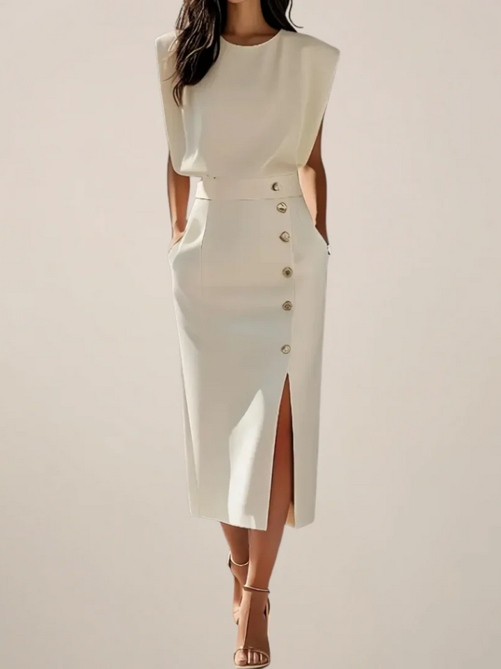 Dalia | Midi Kjole med Slids