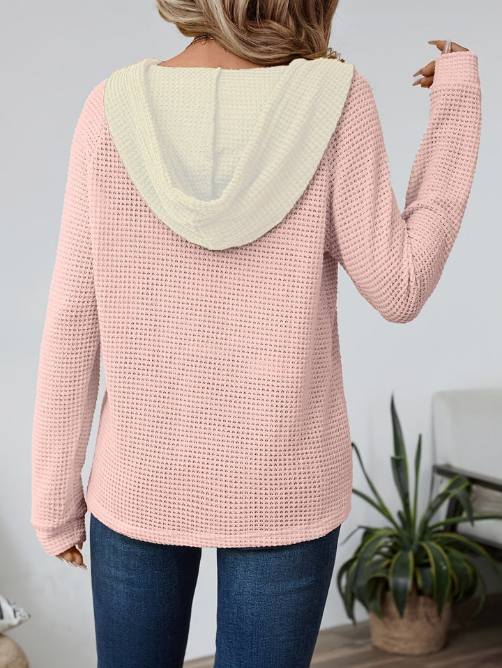 Faye | Afslappet Knap-krave Hoodie