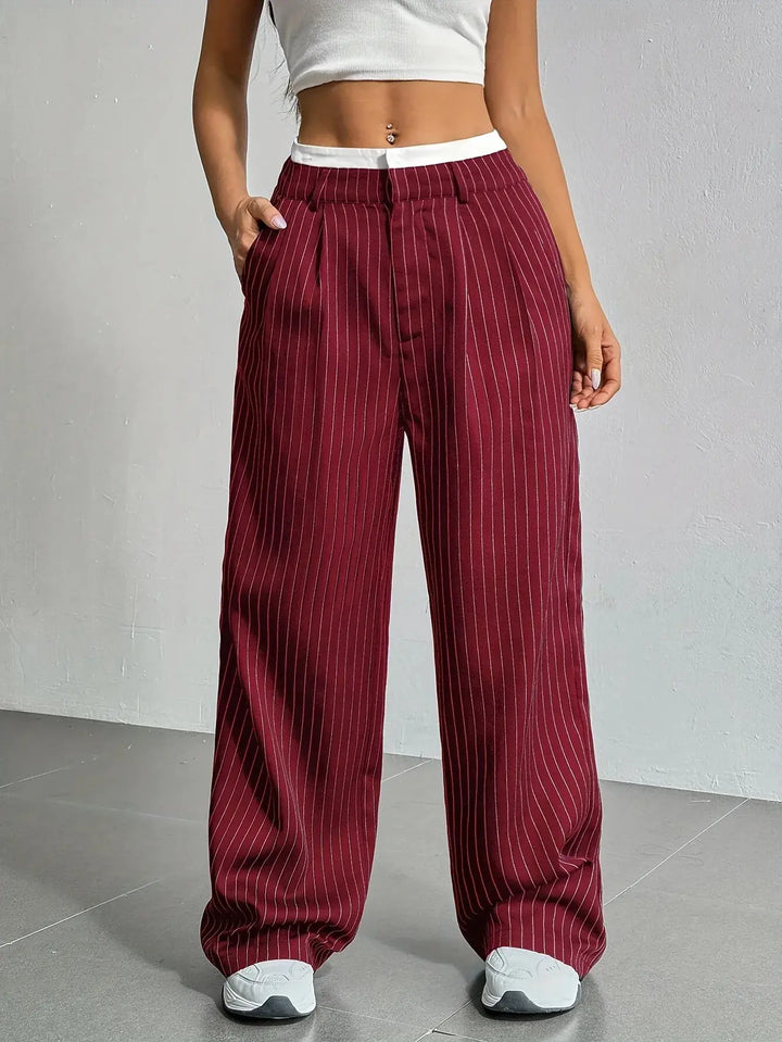 Grace | Casual Stribet Bred Bukser