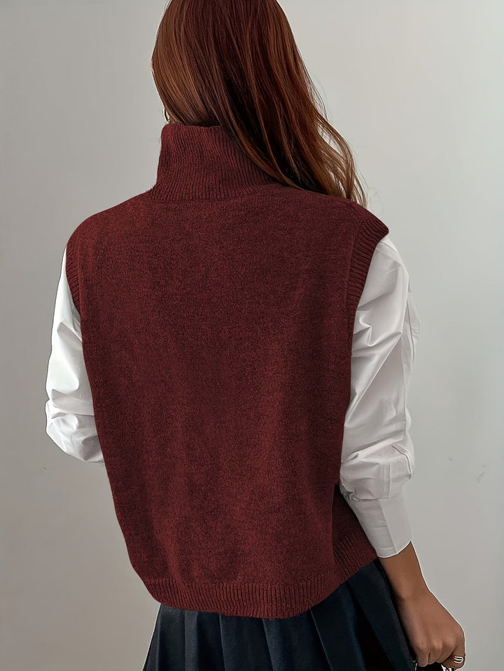 Farrah | Højhalset Sweater Vest