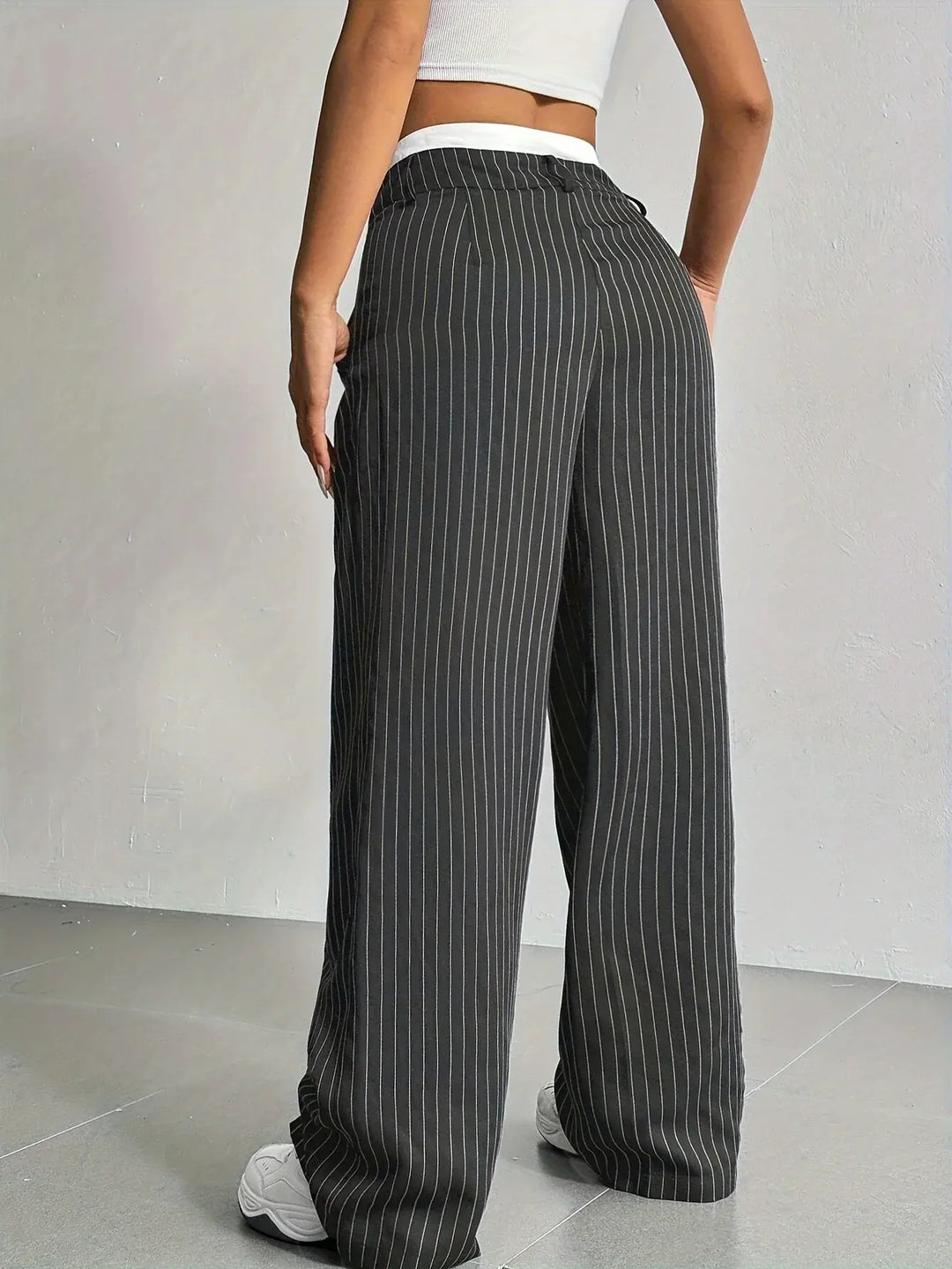 Grace | Casual Stribet Bred Bukser