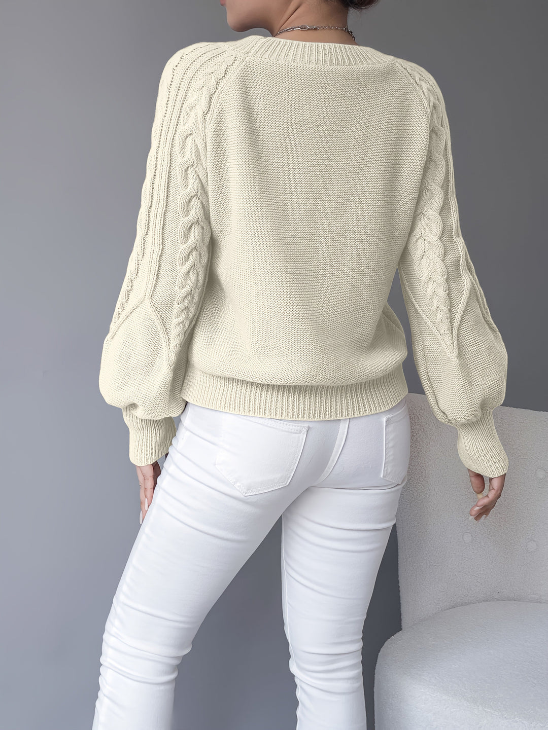 Elsie | Kabelstrikket Tekstur Sweater