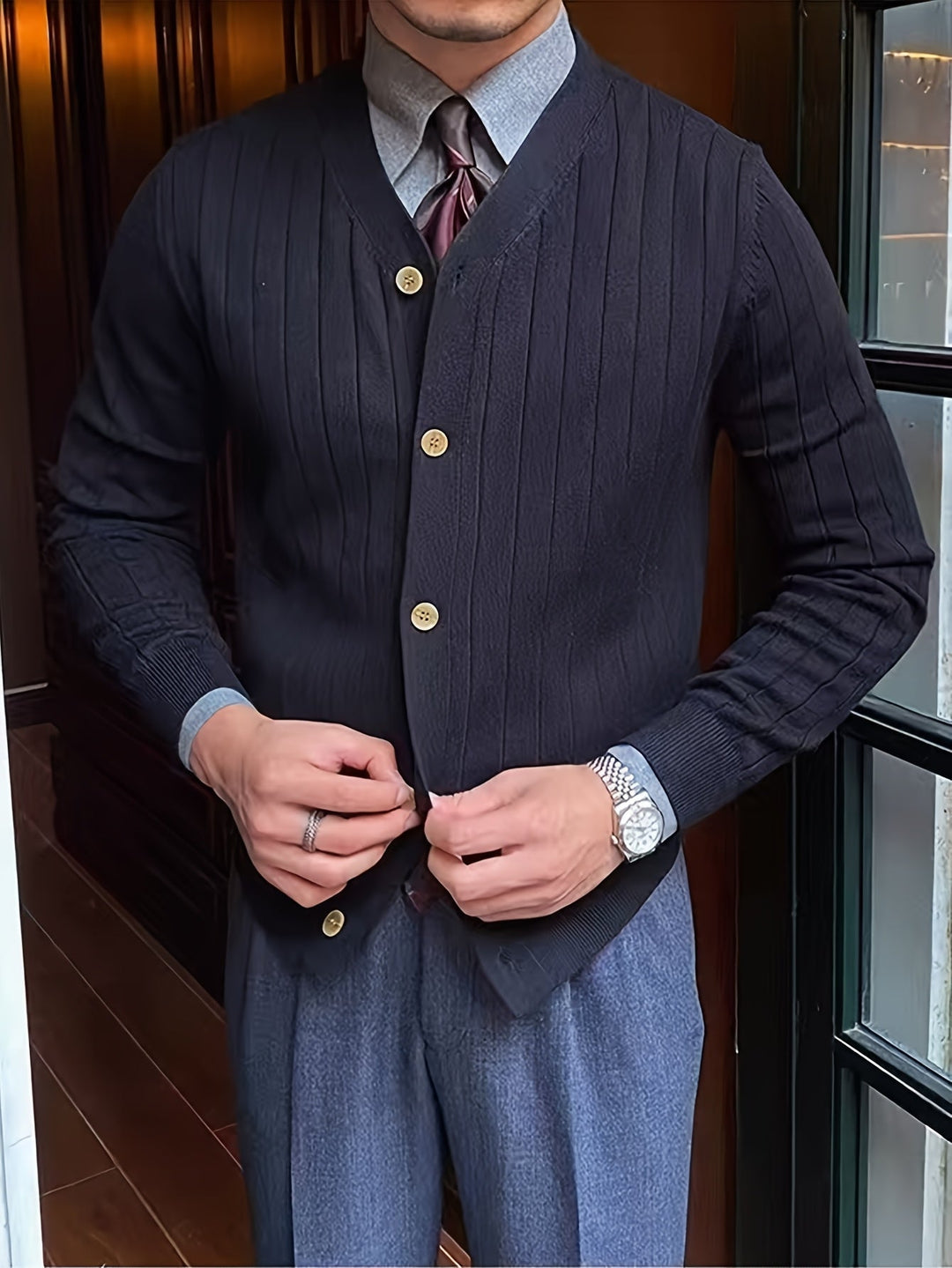Arthur | Ribbede Knappede Cardigan