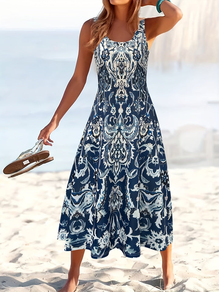 Odette | Flydende Blomster Maxi Kjole